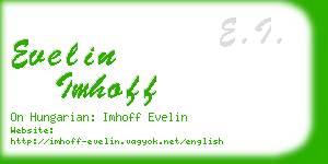evelin imhoff business card